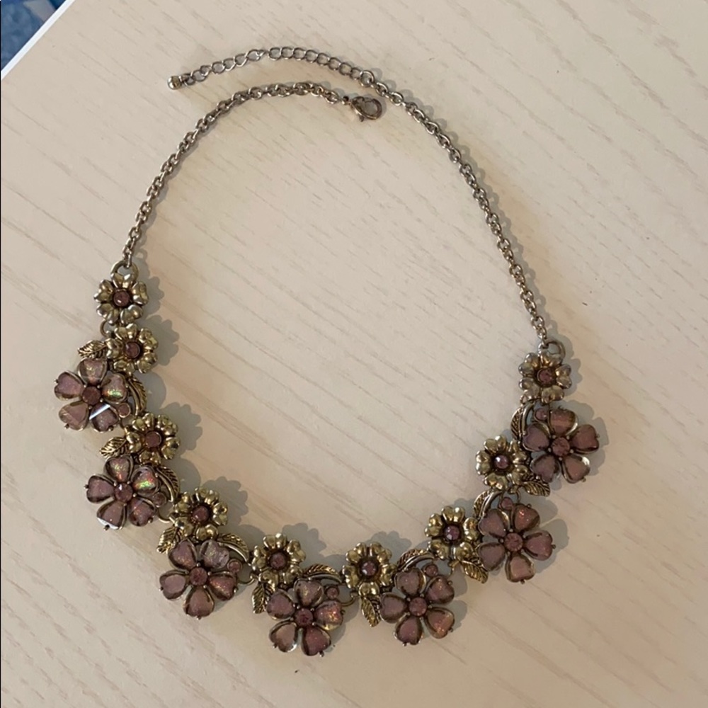 DONATING SOON Purple Flowers Necklace